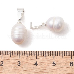 Natural Cultured Freshwater Pearl Pendants&nbsp;PALLOY-JF05465-02