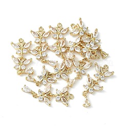 Brass Pave Cubic Zirconia Pendants&nbsp;X-KK-G462-47KCG