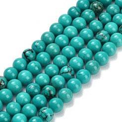 天然石ハウライトビーズ連売り  染め＆加熱  ラウンド  スムーズ  6mm  穴：1mm  約64個/連  15.55''~5.75''（39.5~40センチメートル）&nbsp;G-Z149-A01-6mm