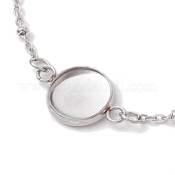 Tarnish Resistant 304 Stainless Steel Satellite Chain Bracelet Makings&nbsp;X-BJEW-JB10587-01