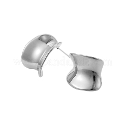 304ステンレススチールスタッドピアス  異形  ステンレス鋼色  17x22mm&nbsp;STAS-OY003-63P
