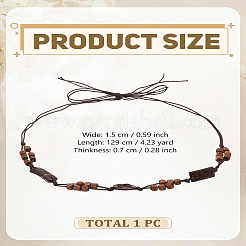 1Pc Ethnic Style Imitation Leather Adjustable Hat Band&nbsp;AJEW-LP0007-32A