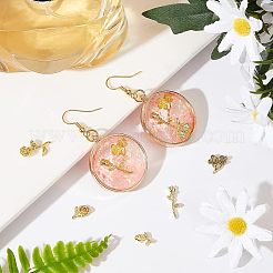 花の合金カボション  ネイルアートの装飾の付属品  diyクリスタルエポキシ樹脂材料充填  カドミウムフリー＆鉛フリー  ゴールデン＆アンティークゴールデン＆シルバー  ミックスカラー  120個/箱&nbsp;MRMJ-OC0001-96-RS