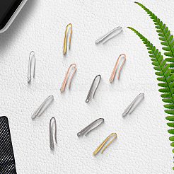 環境に優しい真鍮製ピアスフック40個（5色）  耳ワイヤー  ミックスカラー  21x9x2.3~2.8mm  穴：1.5mm  20ゲージ  ピン：0.8mm  8個/カラー&nbsp;KK-SC0006-48