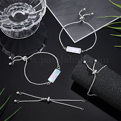 DIY Blank Rectangle Dome Link Bracelet Making Kit&nbsp;DIY-UN0005-31
