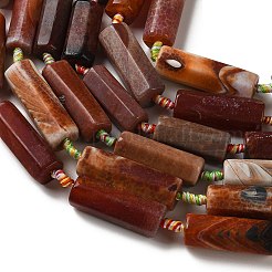 Natural Fire Crackle Agate Beads Strands&nbsp;G-P605-J02-01