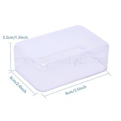 長方形のプラスチックビーズ保存容器  透明  9x6x3.2cm&nbsp;CON-XCP0002-23