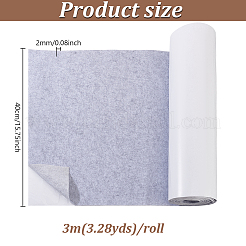 3mの粘着フェルト生地ロール  DIY工芸品  グレー  400x2mm&nbsp;DIY-WH0816-010B-1