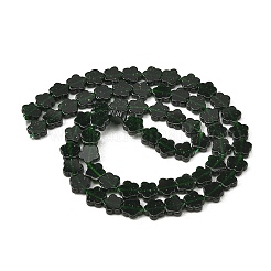 合成グリーンゴールドストーン金砂石ビーズ連売り  梅の花  6x6x2mm  穴：0.5mm  約65個/連  15.35''（39センチメートル）&nbsp;G-B138-C25-01