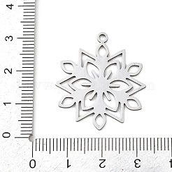 クリスマス 201 ステンレス ペンダント  スノーフレーク  30x27x1mm  穴：1.8mm&nbsp;STAS-C156-01S-P