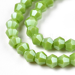 Opaque Solid Color Electroplate Glass Beads Strands&nbsp;EGLA-A039-P2mm-A21