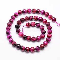 Natural Tiger Eye Beads Strands&nbsp;G-G544-8mm-M
