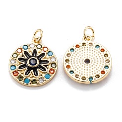 Real 18K Gold Plated Brass Micro Pave Cubic Zirconia Pendants&nbsp;ZIRC-M114-51G-03