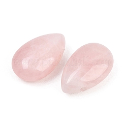 天然石ローズクォーツペンダント  ティアドロップチャーム  28~28.5x18~18.5x6~6.5mm  穴：2.5~3mm&nbsp;G-B195-02I