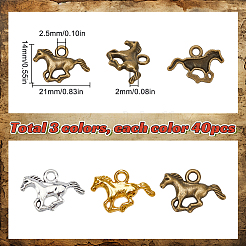 120Pcs 3 Colors Tibetan Style Alloy Pendants&nbsp;FIND-SC0011-89