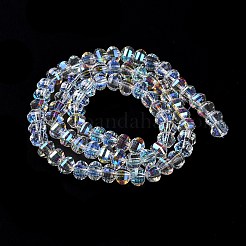 Transparent Electroplate Glass Beads Strands&nbsp;GLAA-Q099-C01-13-1
