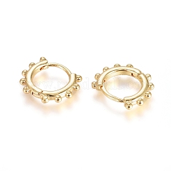 Brass Huggie Hoop Earrings&nbsp;EJEW-G275-03G
