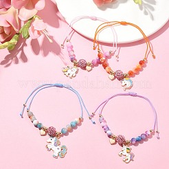 Alloy Enamel Unicorn Charm Bracelet&nbsp;BJEW-JB09599