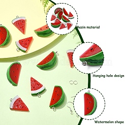 DIY Watermelon Resin Earring  & Keychain Making Kits&nbsp;DIY-YW0010-01