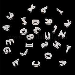 6Pcs 925 Sterling Silver Hollow Initial Beads&nbsp;STER-TA0001-53I