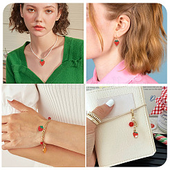 50Pcs 5 Styles Zinc Alloy Enamel Pendants&nbsp;FIND-BG0001-06