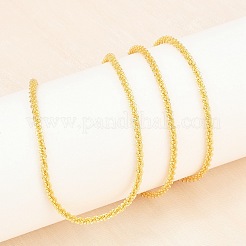 2MM Brass Chain Necklaces for Women&nbsp;NJEW-A062-02G