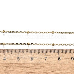 304ステンレススチールアズキチェーンネックレス  カニカン付き  ゴールドカラー  17.91インチ（45.5cm）  1.5mm&nbsp;NJEW-P147-06G