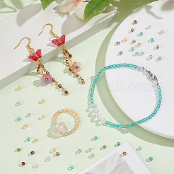 280Pcs 7 Colors Transparent Glass Beads&nbsp;GLAA-PH0004-46