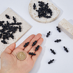 PEプラスチック灌漑バーブコネクタ部品140個  ブラック  20x9mm&nbsp;FIND-DC0008-54