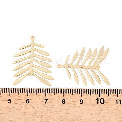 Brass Leaf Connector Charms&nbsp;KK-C163-01G