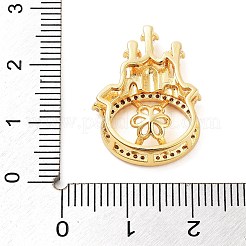Castle Brass Micro Pave Cubic Zirconia Pendant Peg Bails&nbsp;LS-KK-L217-002G