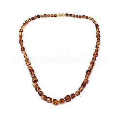 Natural Amber Nuggets Graduated Beaded Necklaces&nbsp;NJEW-T019-04