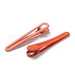 スプレー塗装合金ワニヘアクリップセット  マットなスタイル  ミックスカラー  69.5x14x11~11.5mm  3個/カード  4カード/セット  12個/セット&nbsp;PHAR-F009-05A