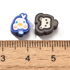 手作り樹脂粘土ビーズ  ミックスカラー  9~9.5x7~8.5x4~4.5mm  穴：1.6~1.7mm&nbsp;CLAY-R006-09