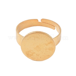 Adjustable 304 Stainless Steel Finger Rings Components&nbsp;STAS-F149-21G-E