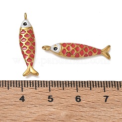 304 Stainless Steel with Red Enamel Pendants&nbsp;SA-CBA0FDA-01G