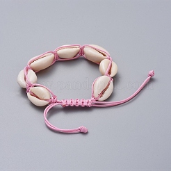 Natural Cowrie Shell Braided Beads Bracelets&nbsp;BJEW-JB05057-04