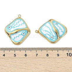 304 Stainless Steel Enamel Pendants&nbsp;STAS-T076-06G-02
