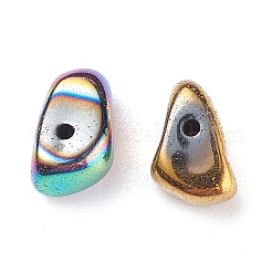 合成ヘマタイトビーズ連売り  ナゲット  ミックスカラー  4x4x2mm  穴：1mm&nbsp;G-XCP0009-14