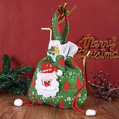 7Pcs 7 Style Christmas Non-woven Fabrics Candy Bags Decorations&nbsp;ABAG-SZ0001-16