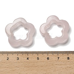 天然石ローズクォーツカボション  5-花弁中空の花  29x30x6mm&nbsp;G-Q190-05B