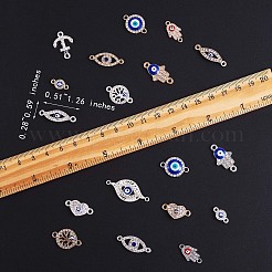 20Pcs Alloy Eye Charm Connector Assorted Evil Eye Connector Mixed Shape Eye Charm Pendant for Jewelry Necklace Bracelet Earring Making Crafts&nbsp;JX219A