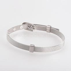 変色しにくい304ステンレススチール時計バンド  ステンレス鋼色  214x6mm&nbsp;STAS-Q210-73