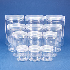 プラスチックビーズ収納ケース  コラム  透明  3pcs /サイズ  12個/セット&nbsp;CON-BC0003-07
