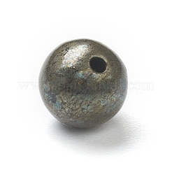 天然黄鉄鉱ビーズ  片穴  ラウンド  6mm  穴：1mm&nbsp;G-H267-03B