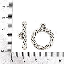 合金マンテル  ツイストリング  アンティークシルバー  20x20x3mm  穴：2.2mm&nbsp;FIND-D041-09AS-01
