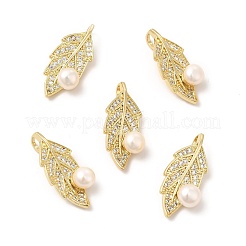 Brass Micro Pave Cubic Zirconia Pendants&nbsp;KK-I697-12G