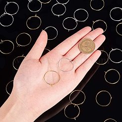 Brass Wine Glass Charm Rings/Hoop Earrings&nbsp;KK-PH0001-08