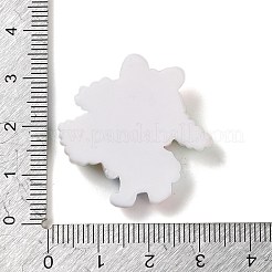 不透明樹脂デコデンカボション  漫画の女の子  空色  30.5x30.5x8mm&nbsp;RESI-R447-03D
