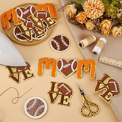 12Pcs 3 Styles Towel Cloth Computerized Embroidery Cloth Iron On/Sew On Patches&nbsp;DIY-FG0007-17